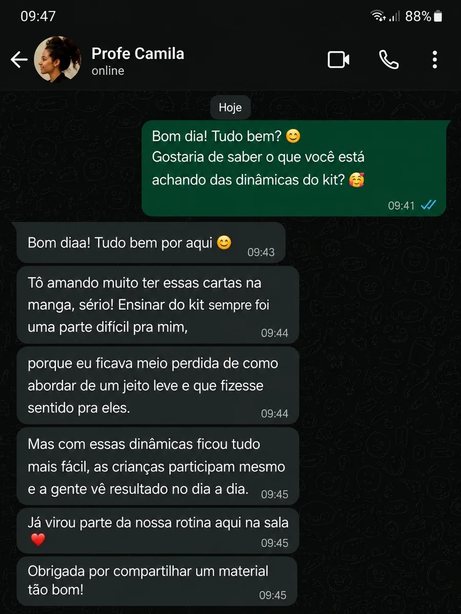 Depoimento sobre o Kit Anti-Bullying 1